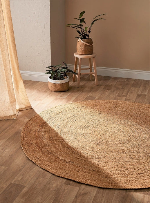 ROUND BRAIDED JUTE RUG