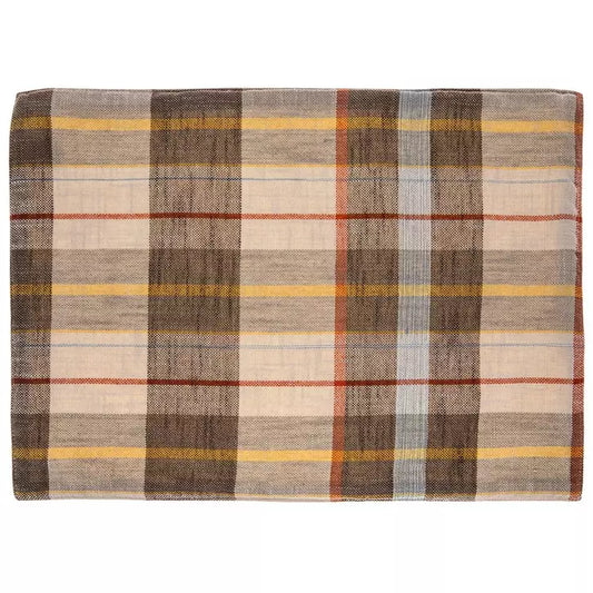 ORANGE/BROWN PLAID PLACEMAT