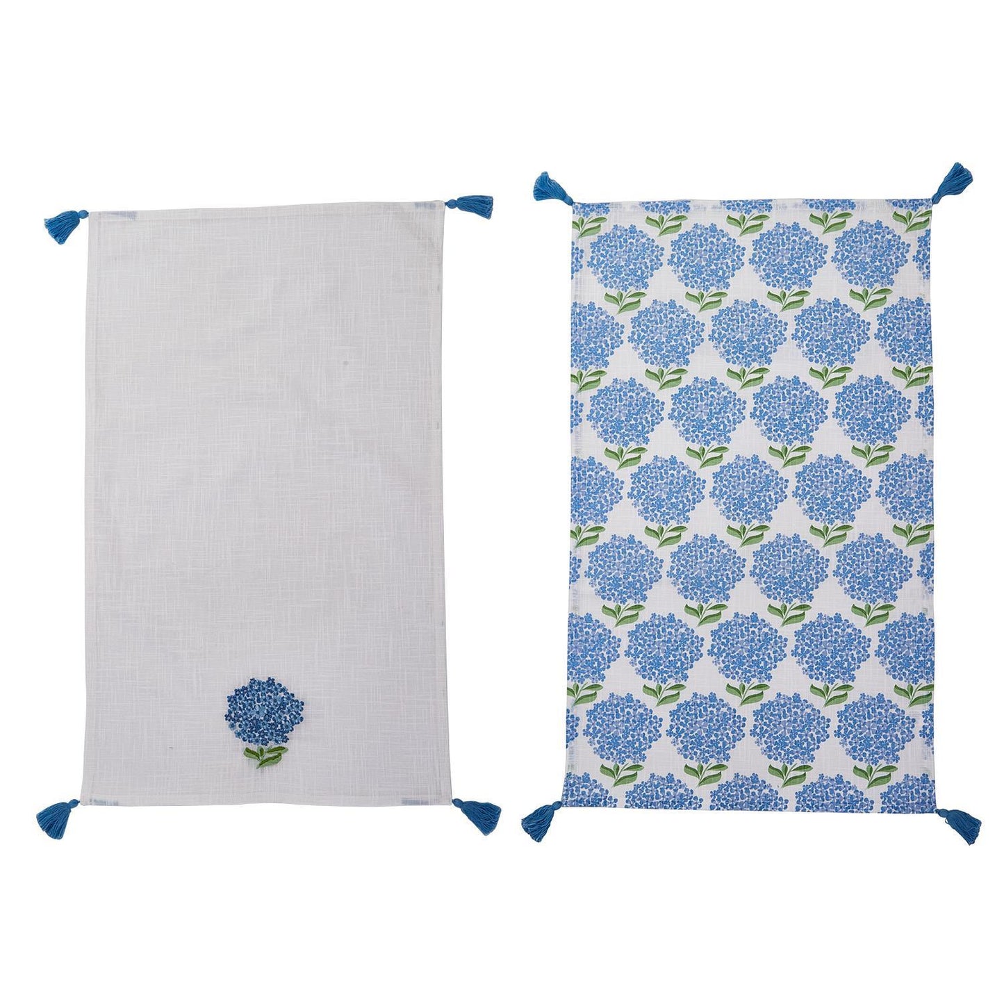 HYDRANGEA DISH TOWELS S/2