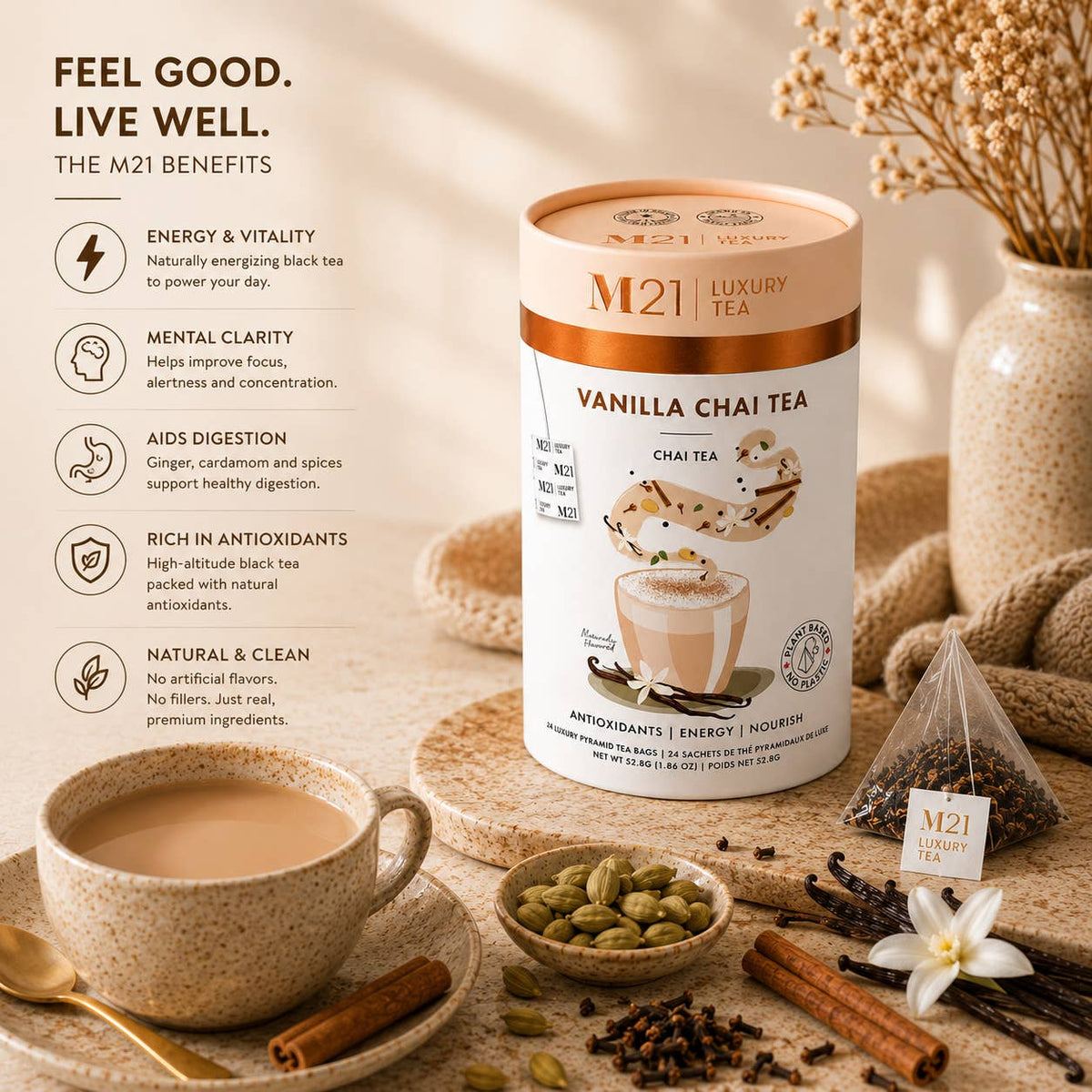 VANILLA CHAI HERBAL TEA