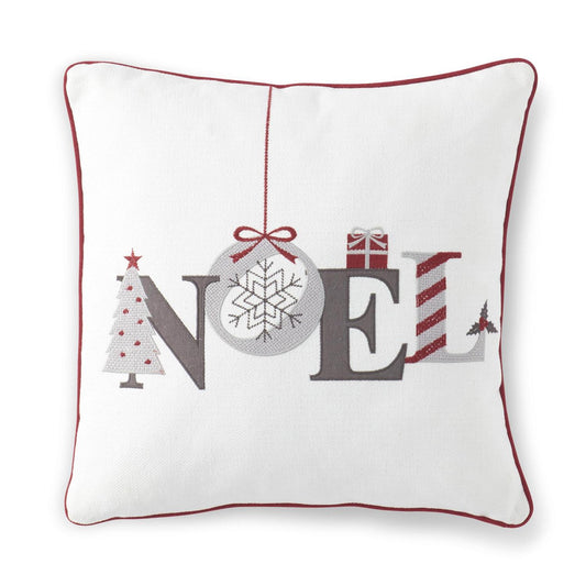 NOEL EMBROIDERED PILLOW