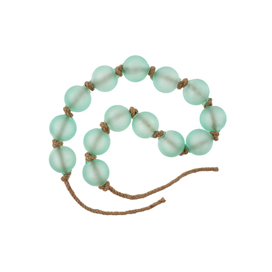 FROSTED AQUA GLASS BEADS