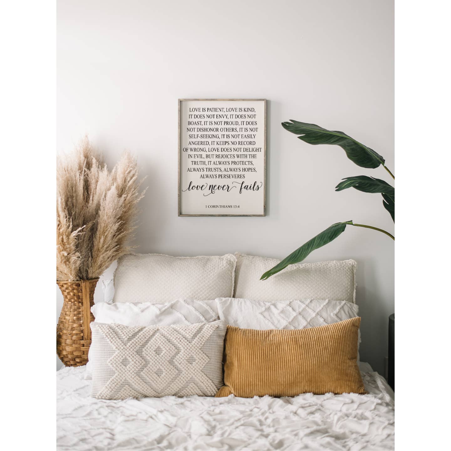 LOVE IS PATIENT LOVE IS KIND WOOD SIGN