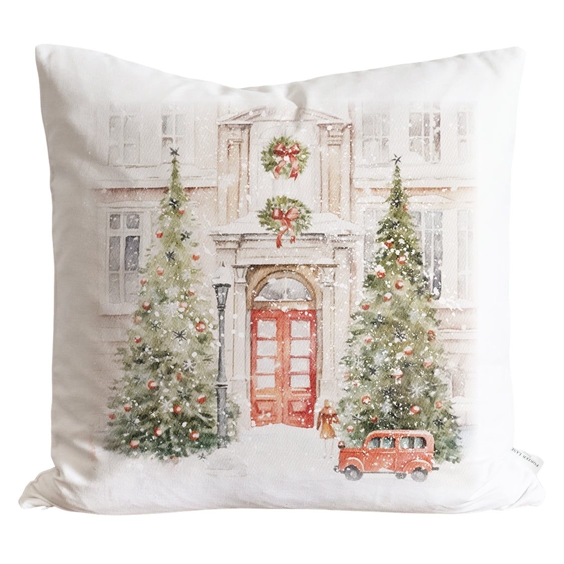 SNOWY DOORS PILLOW