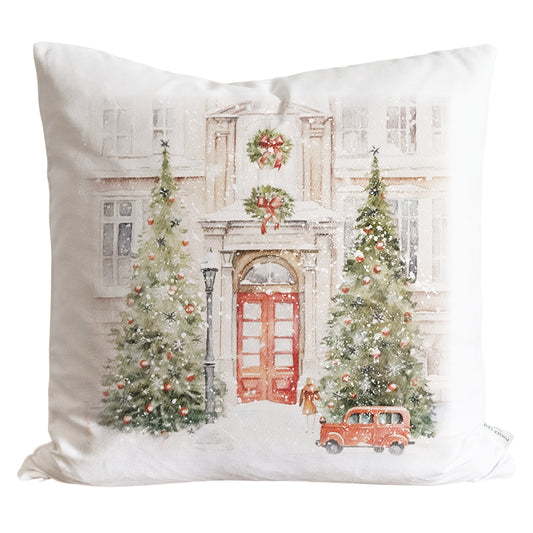SNOWY DOORS PILLOW