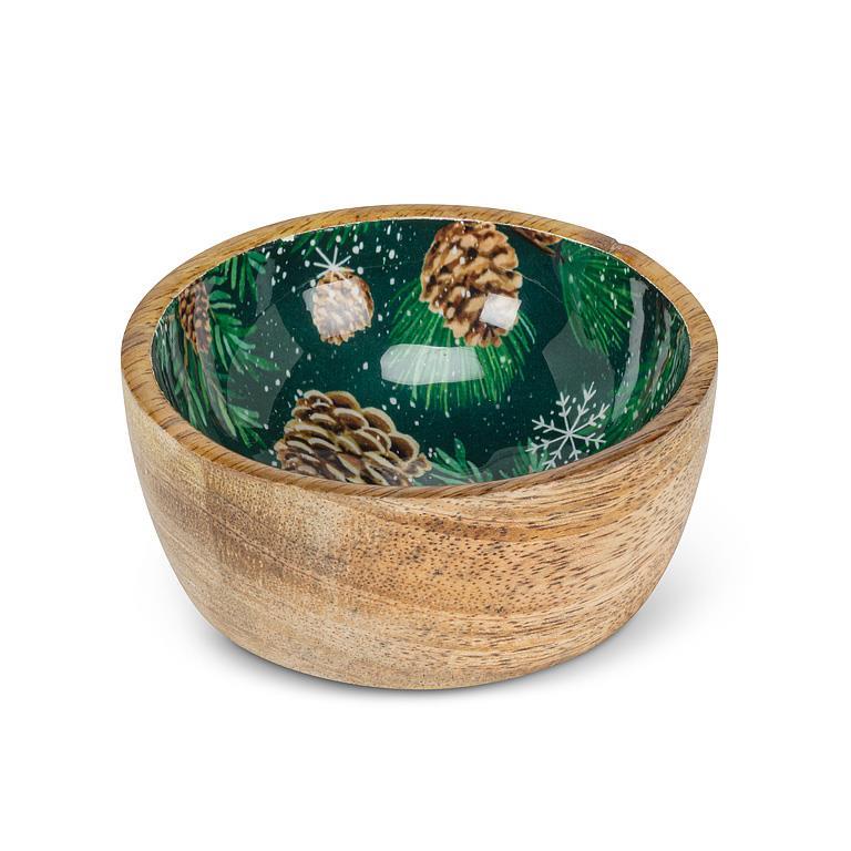 PINECONE MANGO WOOD BOWL