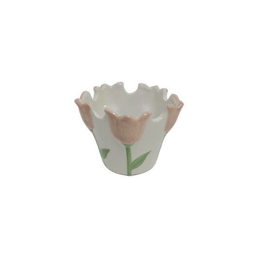 WHITE TULIP PLANTER