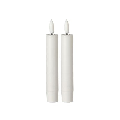WHITE LED DINNER CANDLE 6"
