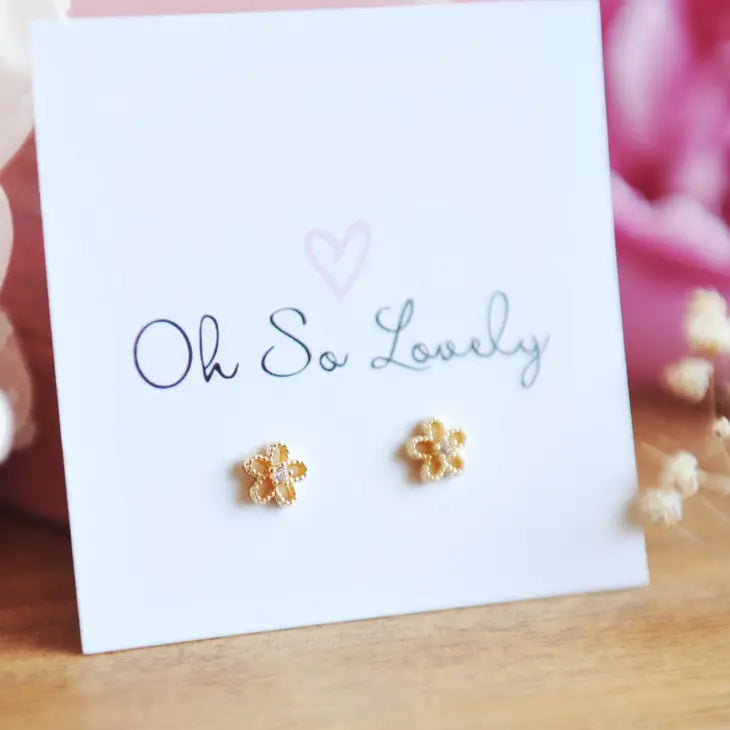 FLOWER STUD EARRINGS