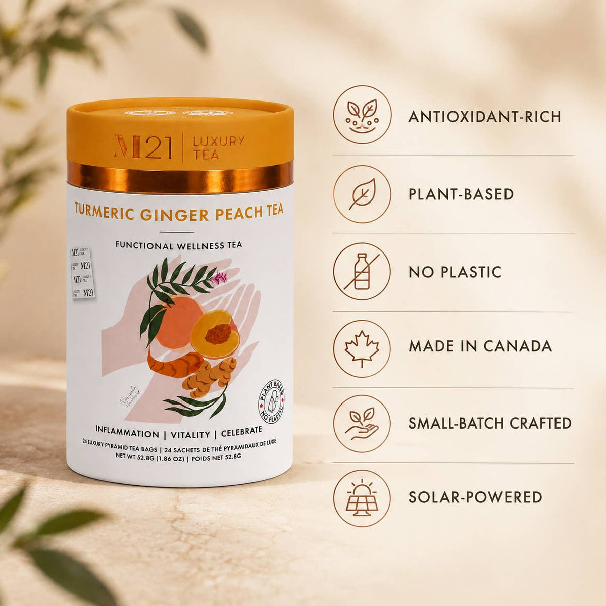 GINGER PEACH HERBAL TEA