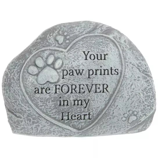 PAW PRINT MEMORIAL GARDEN STONE
