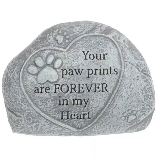 PAW PRINT MEMORIAL GARDEN STONE