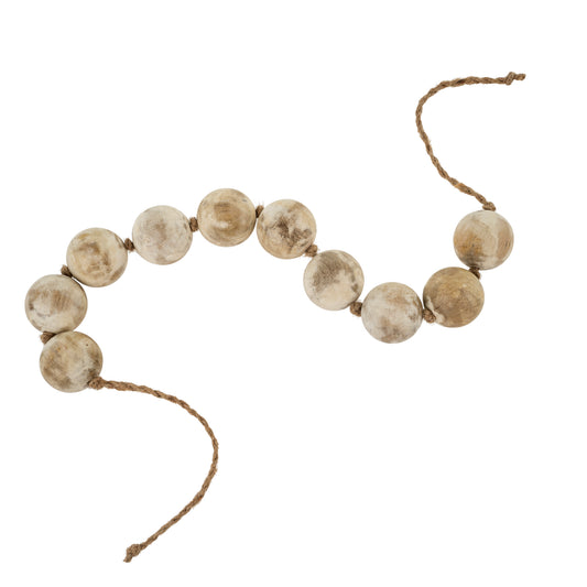 WHITE MANGOWOOD BEAD GARLAND
