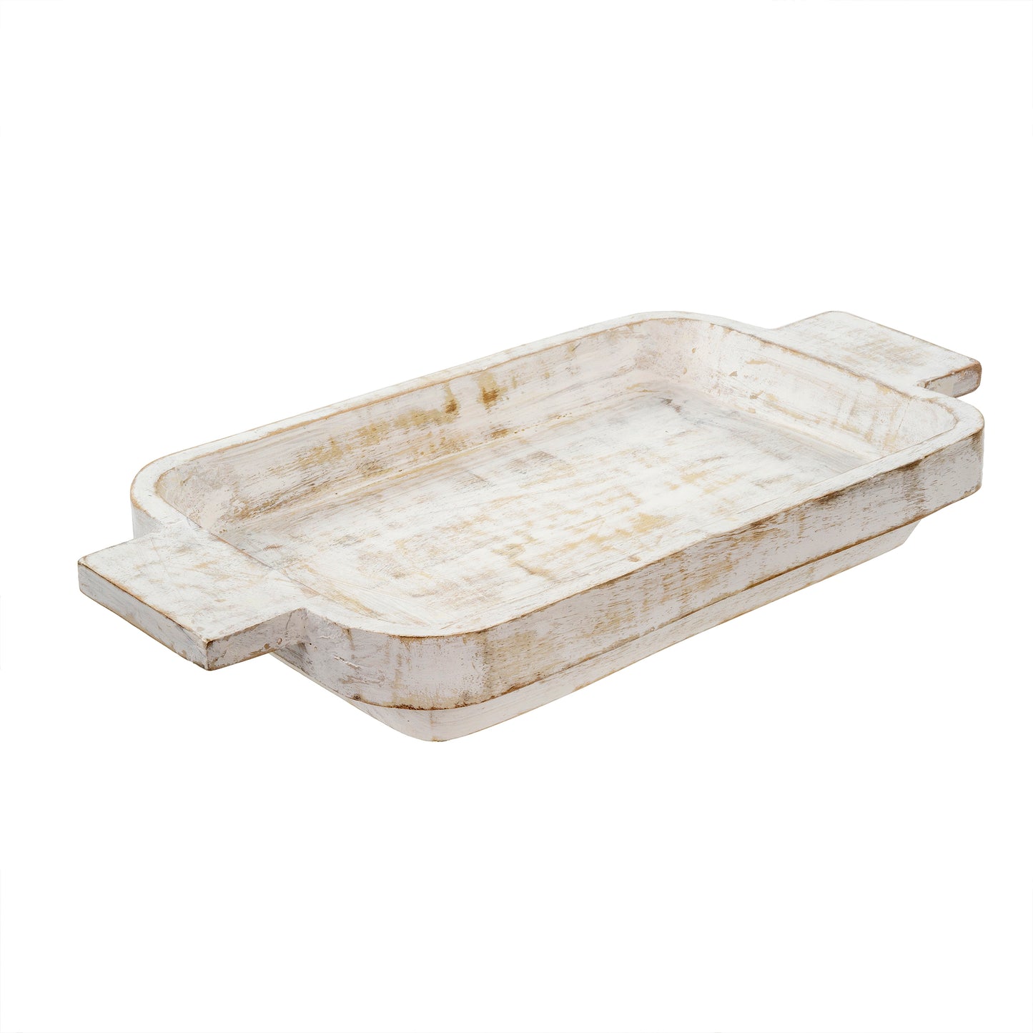 WHITEWASHED DOUGH BOWL