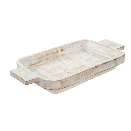 WHITEWASHED DOUGH BOWL