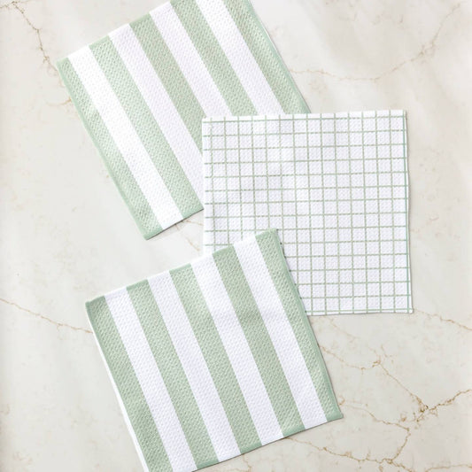 SWEET MINT DISHCLOTHES S/3
