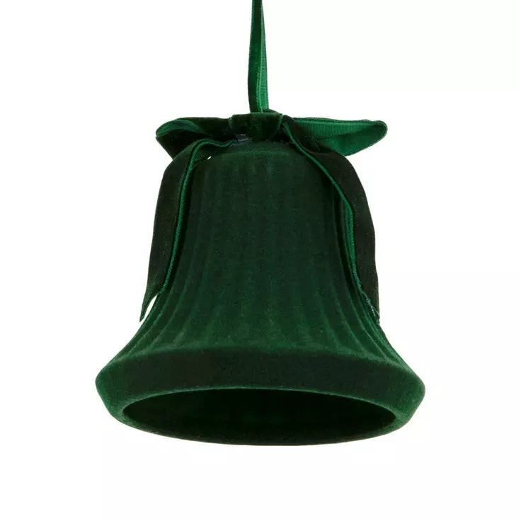 FLOCKED BELL ORNAMENT