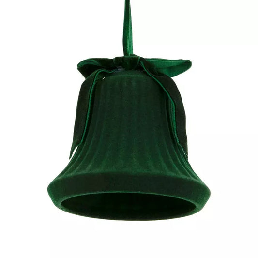 FLOCKED BELL ORNAMENT