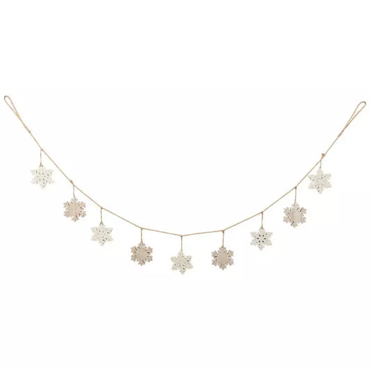 WOOD SNOWFLAKE GARLAND