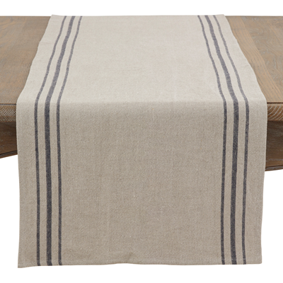 STRIPED LINEN RUNNER