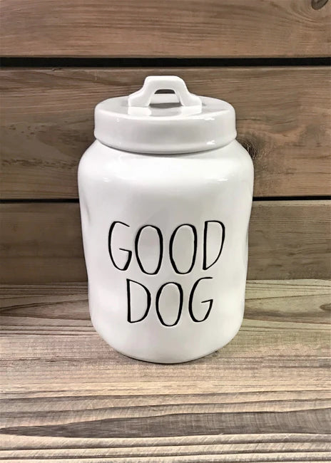 CERAMIC GOOD DOG CANISTER