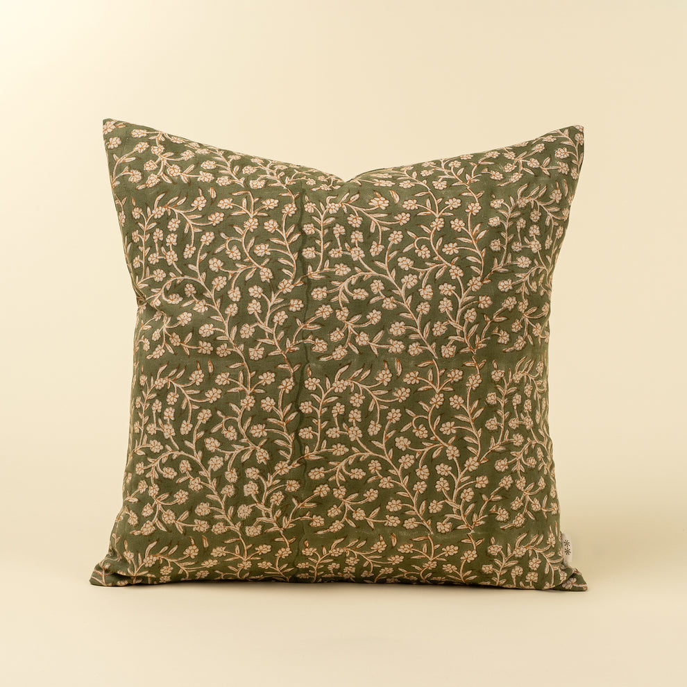WILDVINE BLOCK PRINT PILLOW