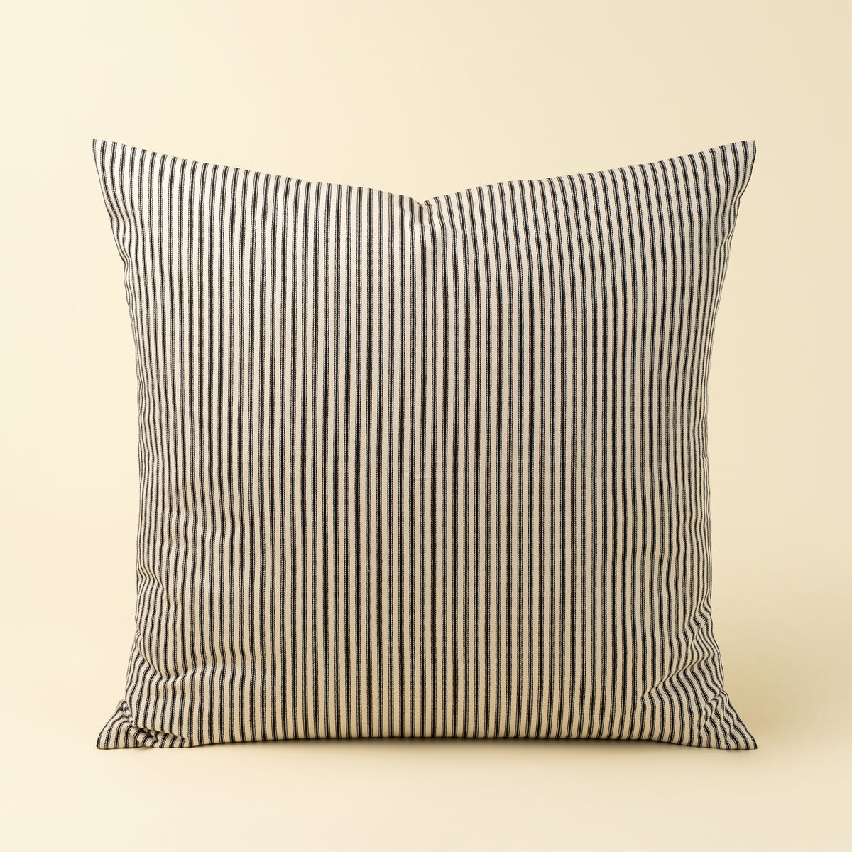 BLACK TICKING STRIPE PILLOW