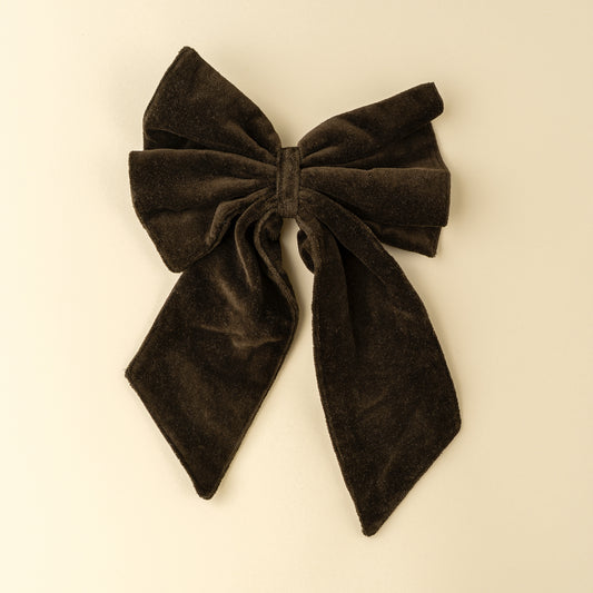 VELVET BOW CLIP
