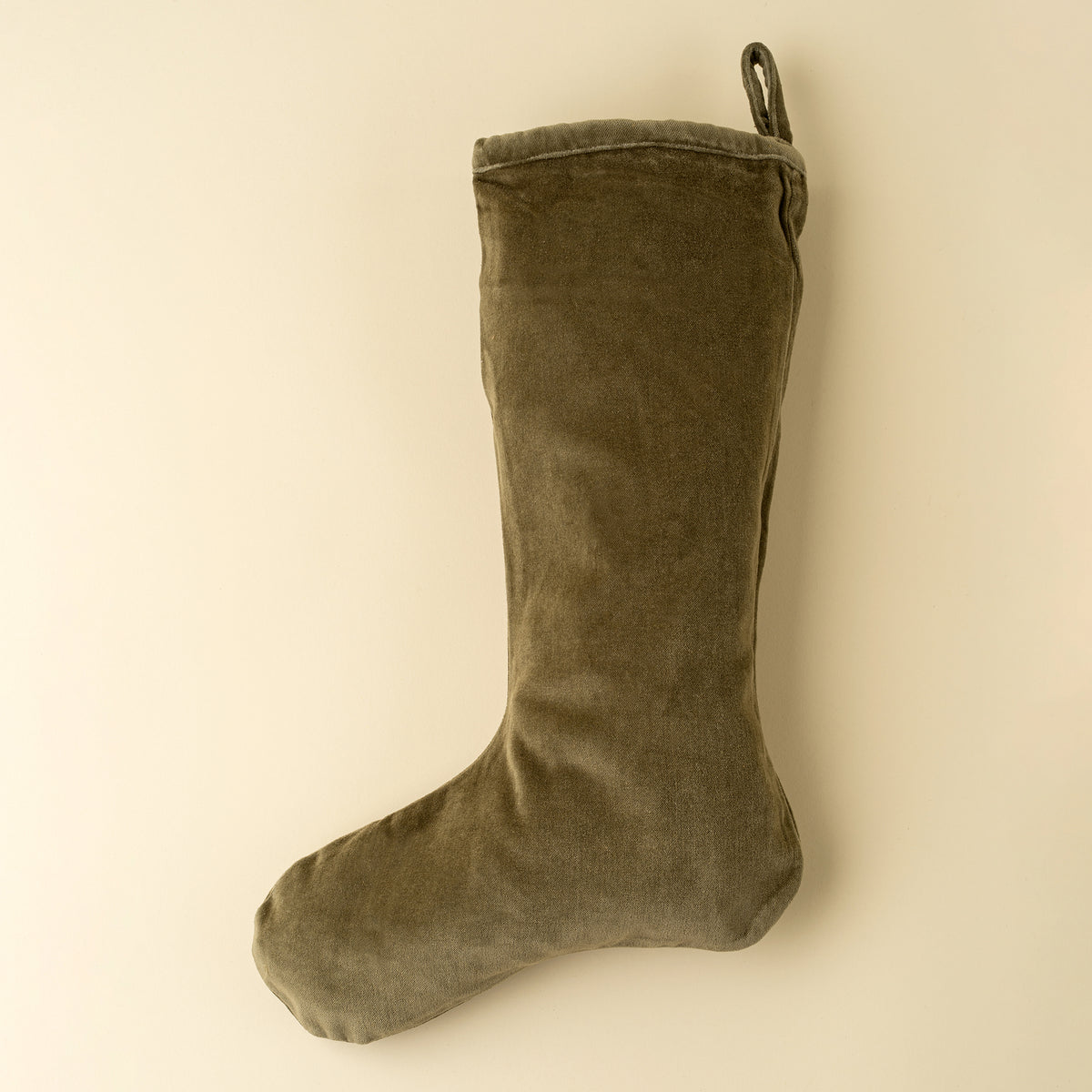 VERA VELVET STOCKING - OLIVE
