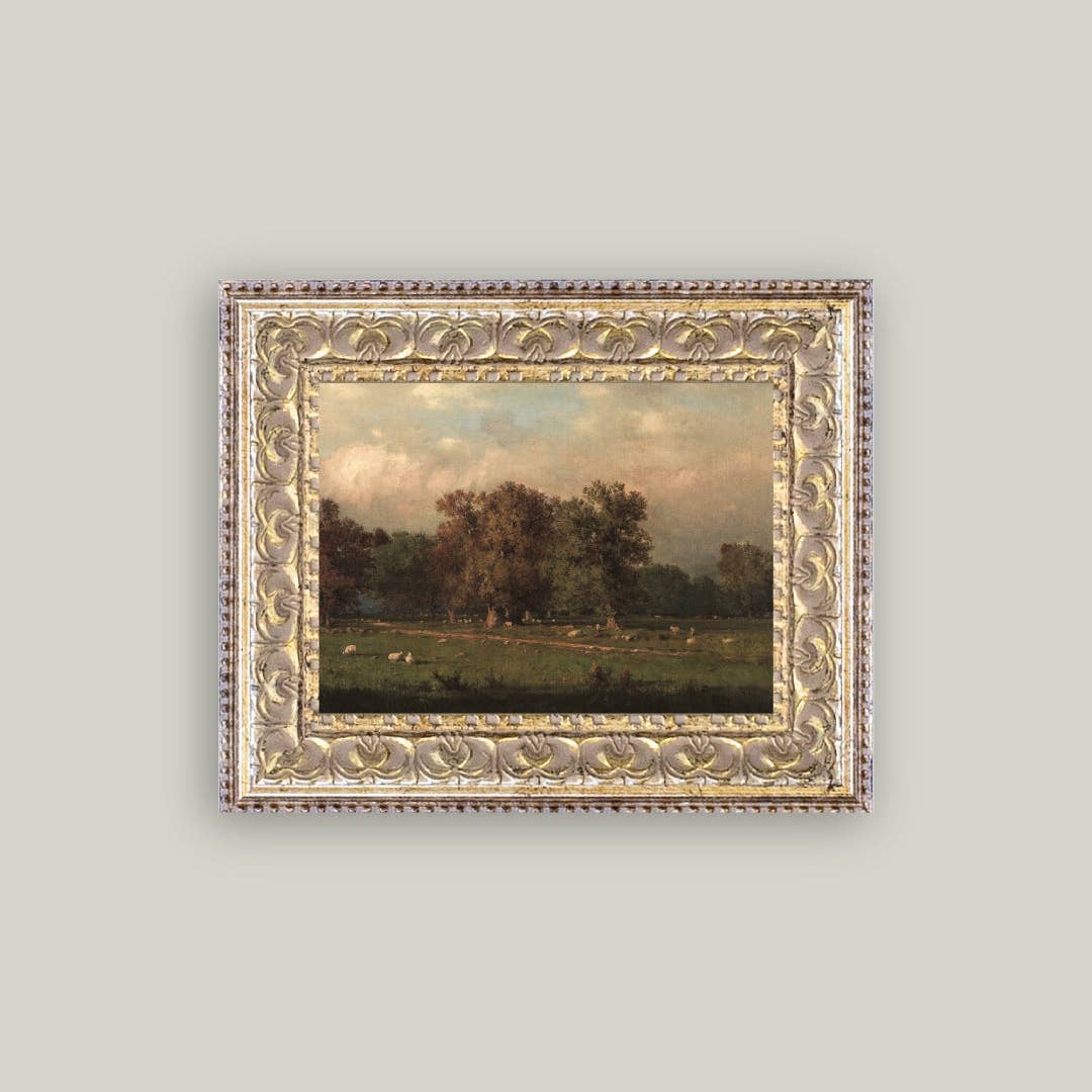 SHEEP FARM FRAMED ANTIQUE ART