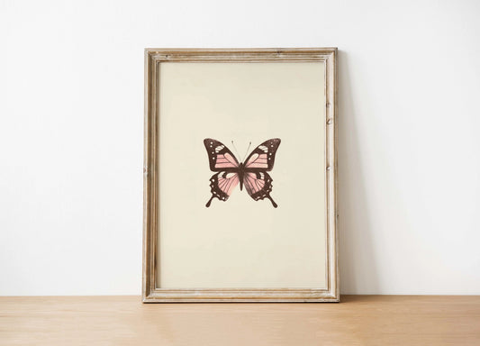 ANTIQUE BUTTERFLY VINTAGE ART PRINT