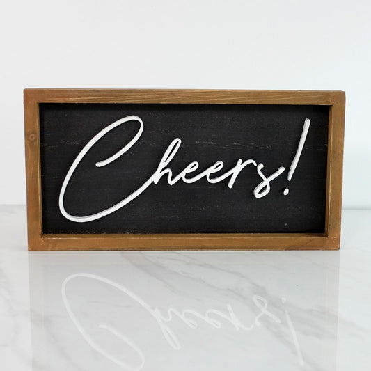 CHEERS WOOD PLAQUE