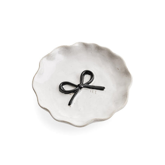 STONEWARE PLATE W/ BOW
