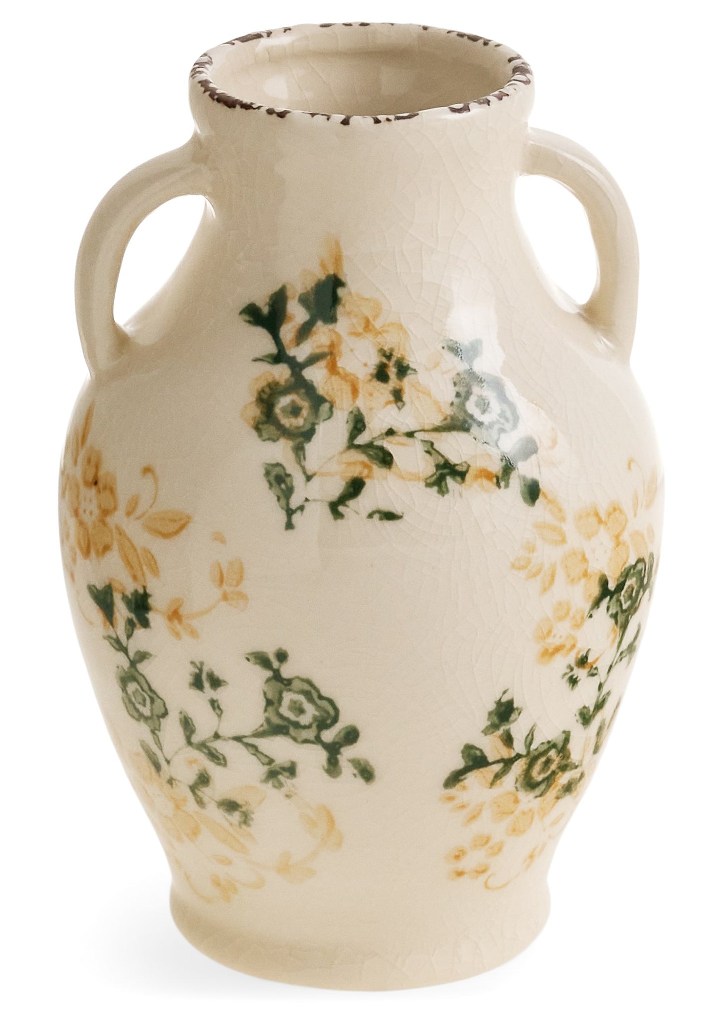 FLORAL BEIGE VASE