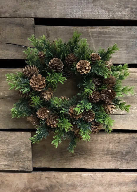 6" PINE CONE CANDLE RING