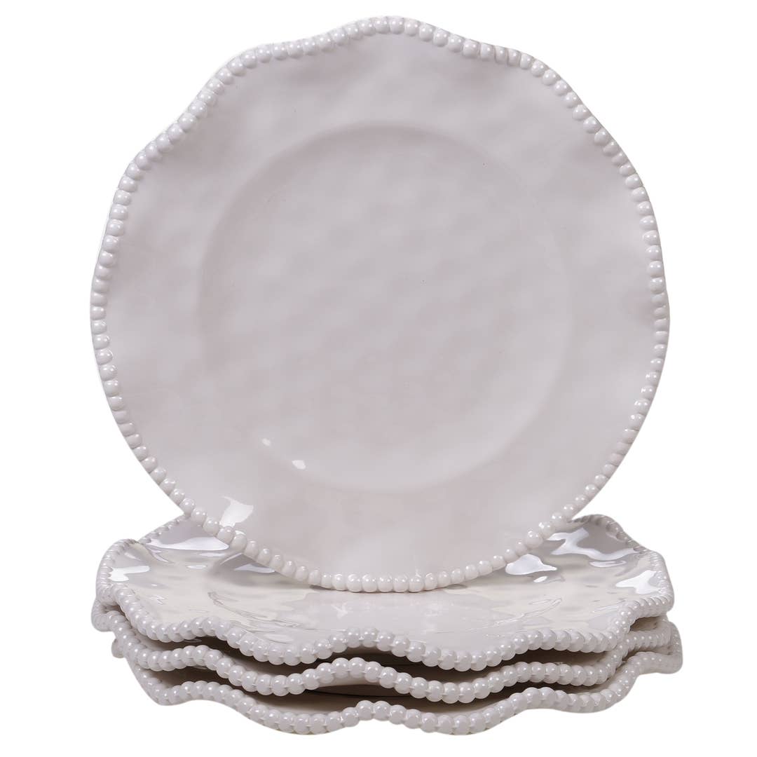 CREAM MELAMINE SALAD PLATE