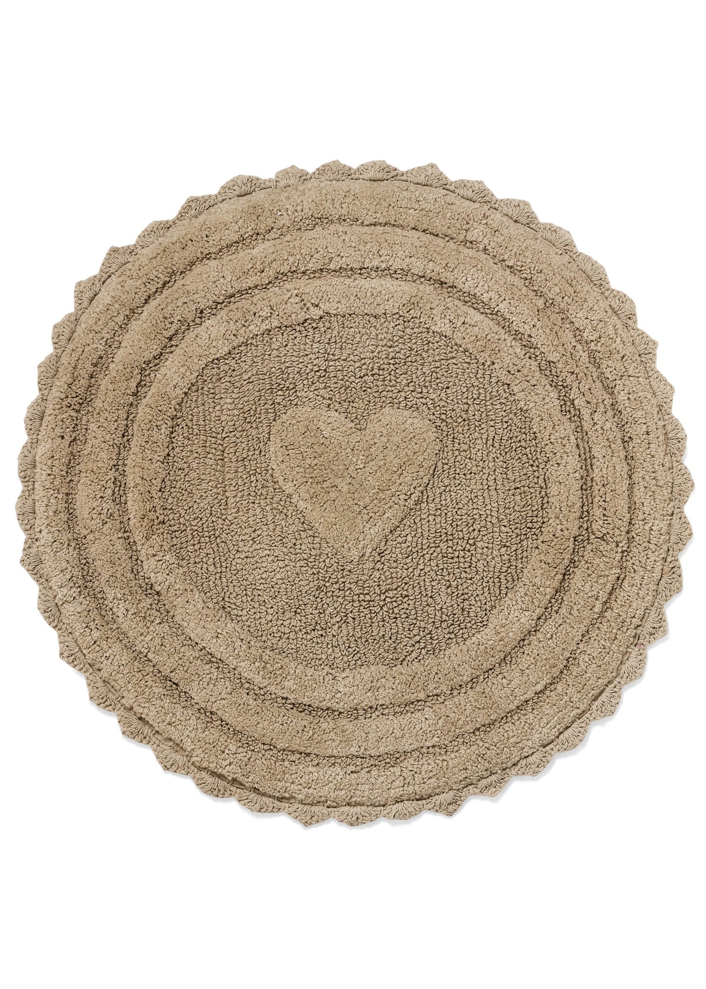 TUFTED ROUND HEART BATHMAT