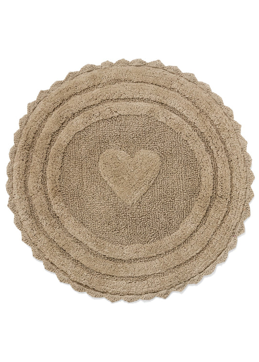 TUFTED ROUND HEART BATHMAT
