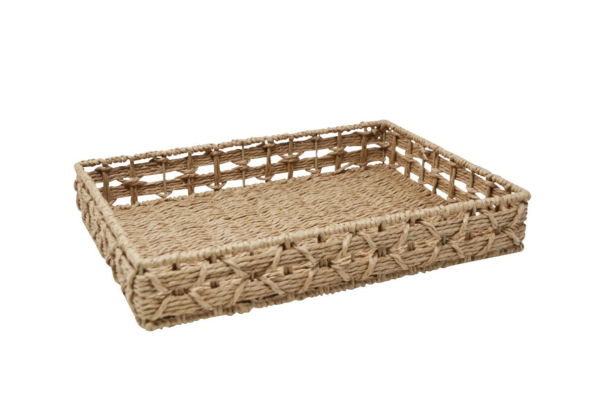 STRAW PAPER RECTANGULAR TRAY