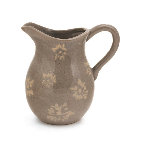 TAUPE FLOWER PITCHER