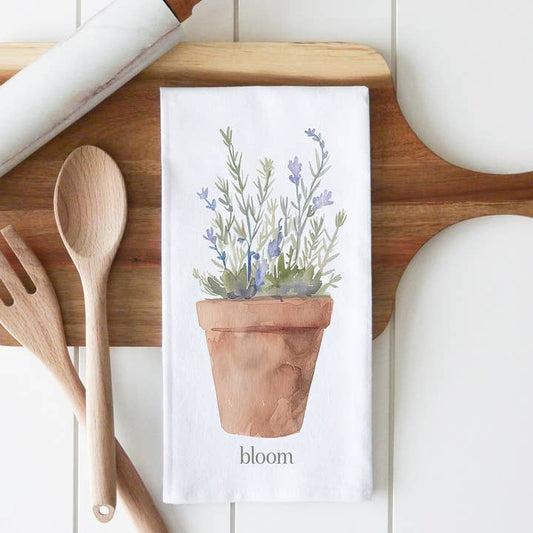 BLOOM FLORAL TEA TOWEL