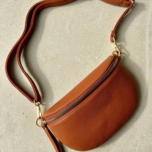 RUST CROSSBODY BAG - VEGAN LEATHER
