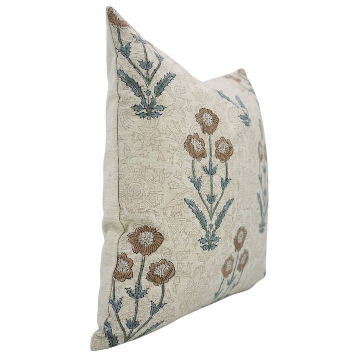 AMITABH BLOCK PRINT LINEN PILLOW