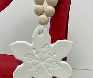 SNOWFLAKE ORNAMENT WITH BEADS