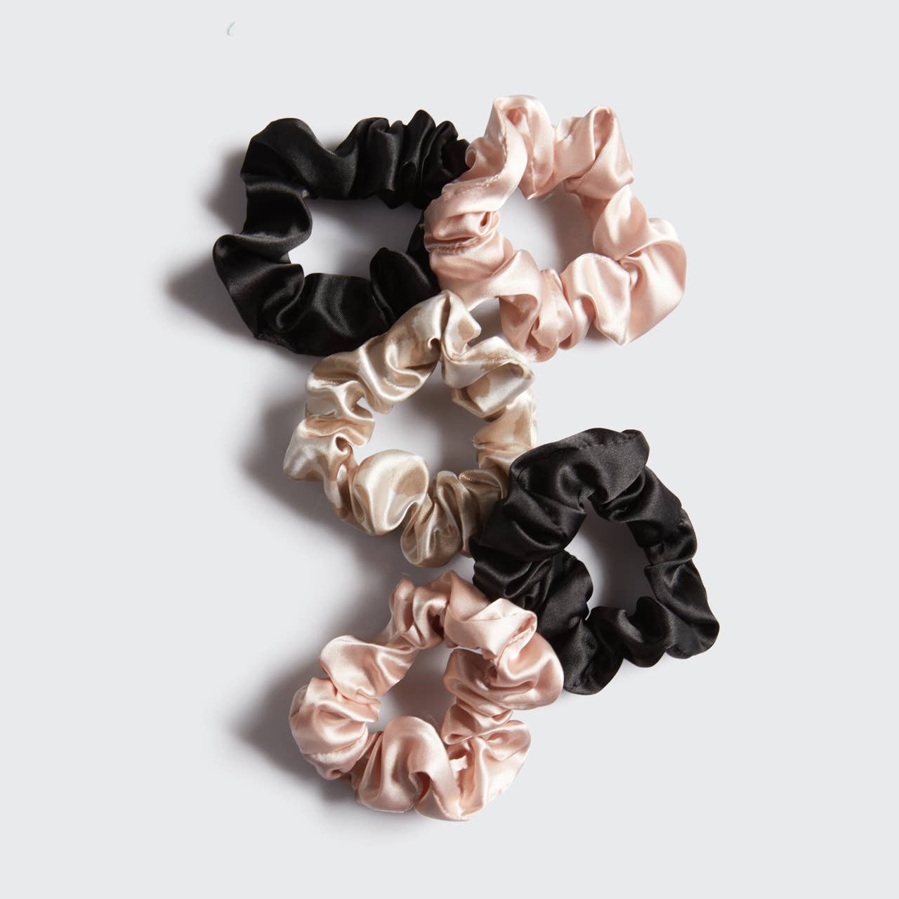 SATIN SLEEP SCRUNCHIES S/5
