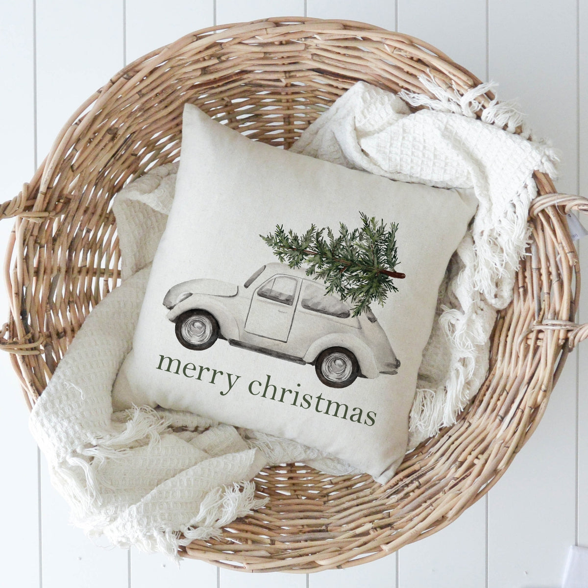 MERRY CHRISTMAS TREE & CAR PILLOW