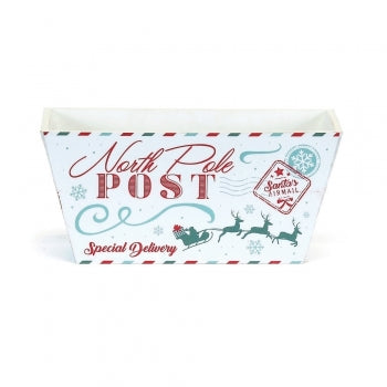 RECT WHITE NORTH POLE POST BOX
