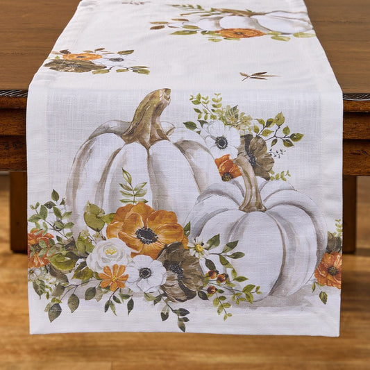 PUMPKIN & POPPIES TABLE RUNNER 72"L