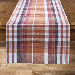 RUSSET PLAID TABLE RUNNER 54"L