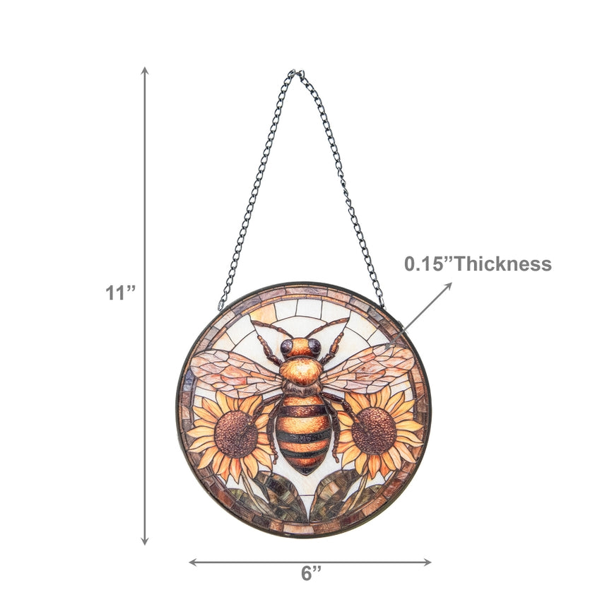 BEE STAINED GLASS SUNCATCHER